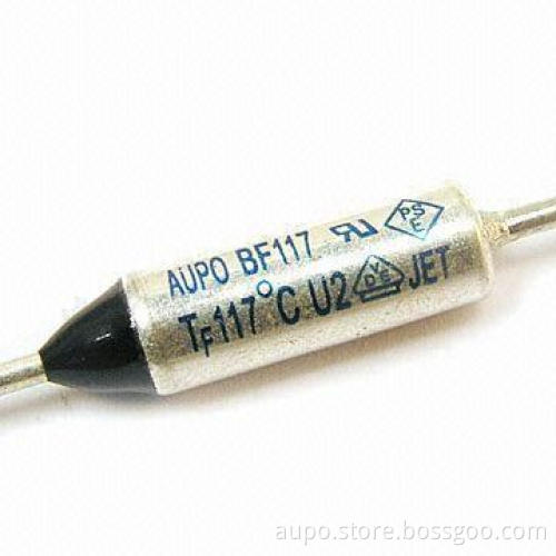UL and VDE Approved 250V Thermal Cutoff with 117°C Working Temperature and 10A Current